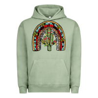 Pigment Oil Green christmas cactus rainbow Urban Hoodie - JahusDesignShop