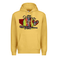Antique Gold softball vibes Premium Hoodie - SublimationCraftShop