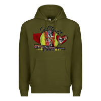 Army Green softball vibes Premium Hoodie - SublimationCraftShop