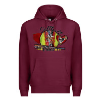 Burgundy softball vibes Premium Hoodie - SublimationCraftShop