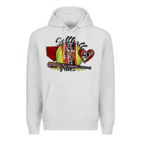 Dove Grey softball vibes Premium Hoodie - SublimationCraftShop