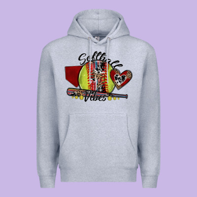 Softball Vibes Premium Hoodie Designed By Sublimationcraftshop