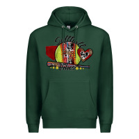 Sports Green softball vibes Premium Hoodie - SublimationCraftShop
