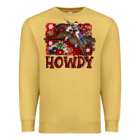 Antique Gold rodeo christmas howdy Premium Sweatshirt - AdoDesignShop