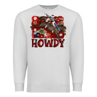 Dove Grey rodeo christmas howdy Premium Sweatshirt - AdoDesignShop