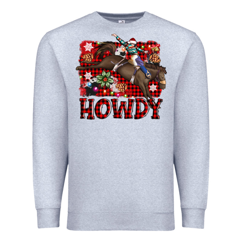 Rodeo Christmas Howdy Premium Sweatshirt by AdoDesignShop | Teevron