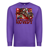 Purple rodeo christmas howdy Premium Sweatshirt - AdoDesignShop