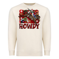 Sandshell rodeo christmas howdy Premium Sweatshirt - AdoDesignShop