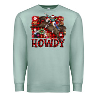Seafoam rodeo christmas howdy Premium Sweatshirt - AdoDesignShop