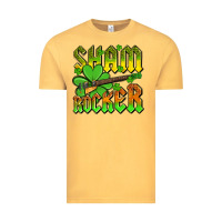 Vintage Mustard St. Patrick’s Day sham rocker with guitar Vintage Tee - OliviaCreatesArt