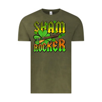 Vintage Olive St. Patrick’s Day sham rocker with guitar Vintage Tee - OliviaCreatesArt