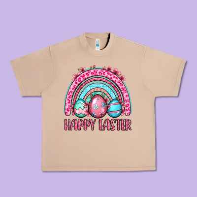 Happy Easter Eggs Rainbow Urban Heavy Tee Designed By Oliviacreatesart