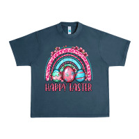 Midnight Navy Happy Easter eggs rainbow Urban Heavy Tee - OliviaCreatesArt