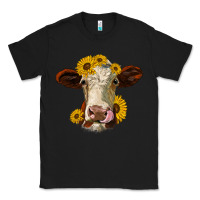 Black hereford cattle sunflowers heifer Classic Tee - Jasminsmagicworld