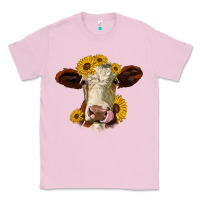 Bubblegum Pink hereford cattle sunflowers heifer Classic Tee - Jasminsmagicworld