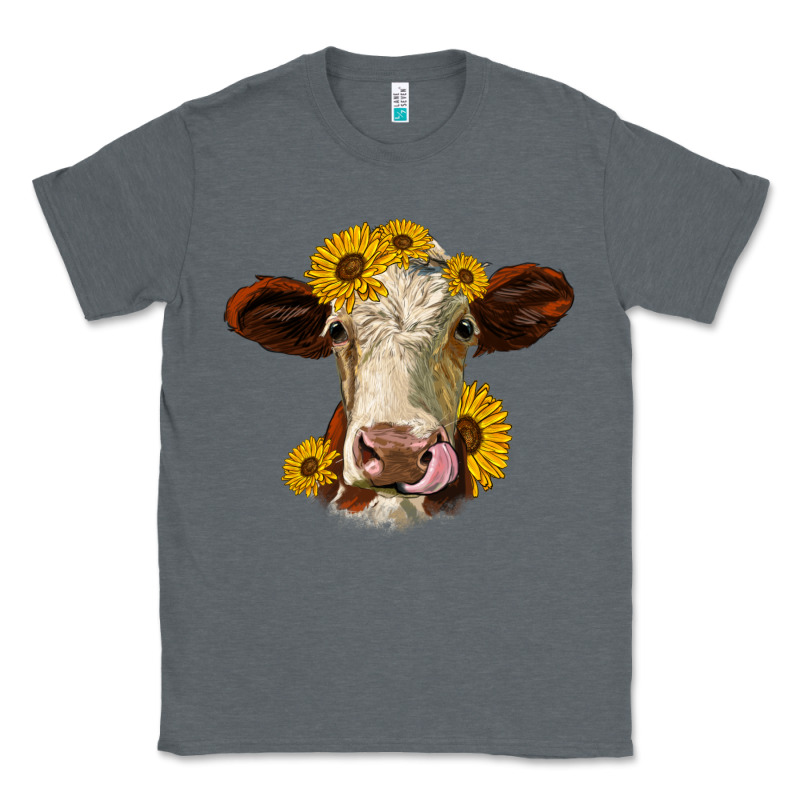 Hereford Cattle Sunflowers Heifer Classic Tee by Jasminsmagicworld | Teevron