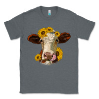 Charcoal Heather hereford cattle sunflowers heifer Classic Tee - Jasminsmagicworld