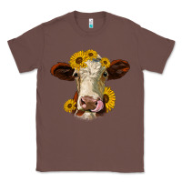Chestnut hereford cattle sunflowers heifer Classic Tee - Jasminsmagicworld