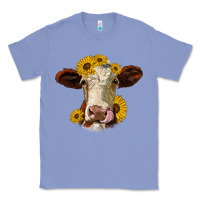 Colony Blue hereford cattle sunflowers heifer Classic Tee - Jasminsmagicworld