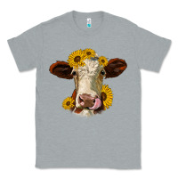 Heather Grey hereford cattle sunflowers heifer Classic Tee - Jasminsmagicworld
