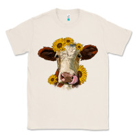 Natural hereford cattle sunflowers heifer Classic Tee - Jasminsmagicworld