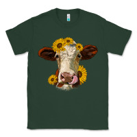 Sports Green hereford cattle sunflowers heifer Classic Tee - Jasminsmagicworld