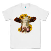 White hereford cattle sunflowers heifer Classic Tee - Jasminsmagicworld