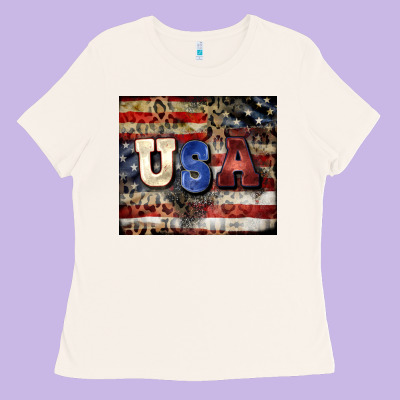 Usa Ladies Tee Designed By Cowgirlartshop