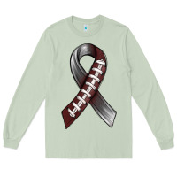 Matcha Gray Ribbon American Football Long Sleeve Tee - BundleAndBundleShop