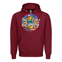 Burgundy this is god's country Zipper Hoodie - AdoDesignShop
