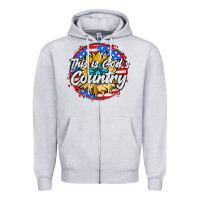 Heather Grey this is god's country Zipper Hoodie - AdoDesignShop