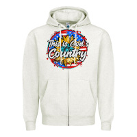 Oatmeal Heather this is god's country Zipper Hoodie - AdoDesignShop