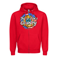 Red this is god's country Zipper Hoodie - AdoDesignShop