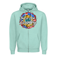 Seafoam this is god's country Zipper Hoodie - AdoDesignShop
