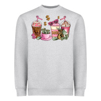 Heather Grey boss lady coffee cups Heavyweight Sweatshirt - AdoDesignShop