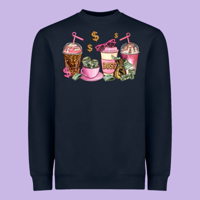 Boss Lady Coffee Cups Heavyweight Sweatshirt Designed By Adodesignshop