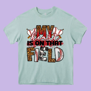 My Heart Is On That Field Baseball Heavy Core Tee Designed By Ranaportraitstore