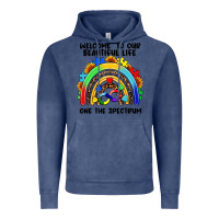 Vintage Denim Autism rainbow Vintage Hoodie - FaDigitalArtStudio