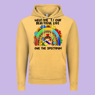 Autism Rainbow Vintage Hoodie Designed By Fadigitalartstudio