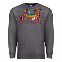 Charcoal Heather joy to the world Premium Sweatshirt - AdoDesignShop