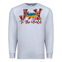 Heather Grey joy to the world Premium Sweatshirt - AdoDesignShop