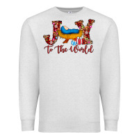 Oatmeal Heather joy to the world Premium Sweatshirt - AdoDesignShop