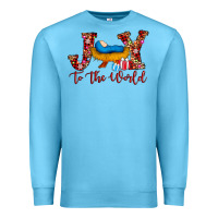 Ocean Blue joy to the world Premium Sweatshirt - AdoDesignShop