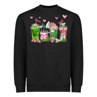 Black botanic coffee cups Heavyweight Sweatshirt - AdoDesignShop
