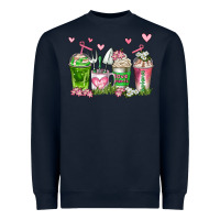 Navy botanic coffee cups Heavyweight Sweatshirt - AdoDesignShop