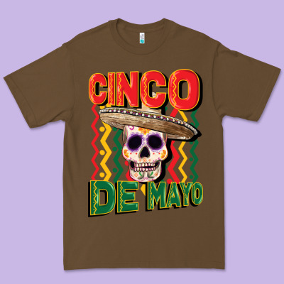 Cinco De Mayo With Skull Premium Tee Designed By Cowgirlartshop