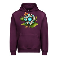 Mauve Wine gemstone sunflower Urban Hoodie - JahusDesignShop