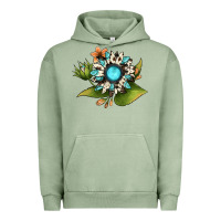 Pigment Oil Green gemstone sunflower Urban Hoodie - JahusDesignShop
