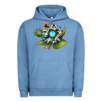 Pigment Pebble Blue gemstone sunflower Urban Hoodie - JahusDesignShop