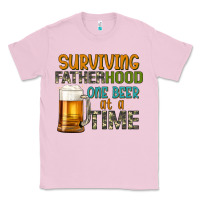 Bubblegum Pink surviving fatherhood one beer at a  time Classic Tee - Artiststas